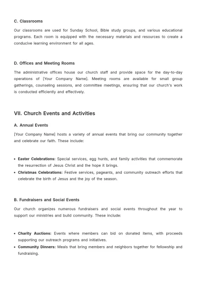 Free Church Guide Template to Edit Online