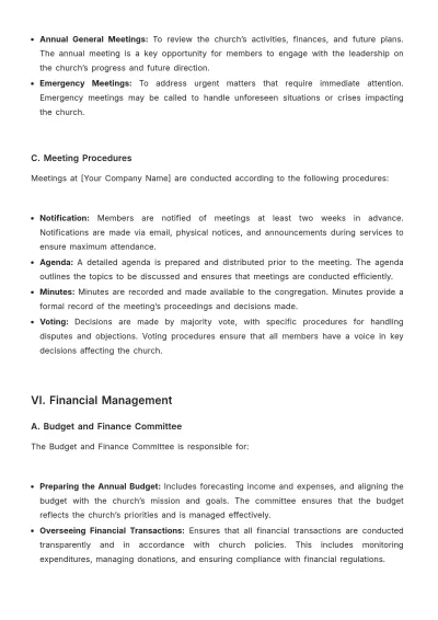 Free Simple Church Apostolic Bylaw Template to Edit Online