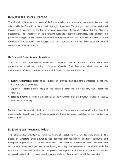 Free Church Articles of Incorporation Bylaw Format Template to Edit Online