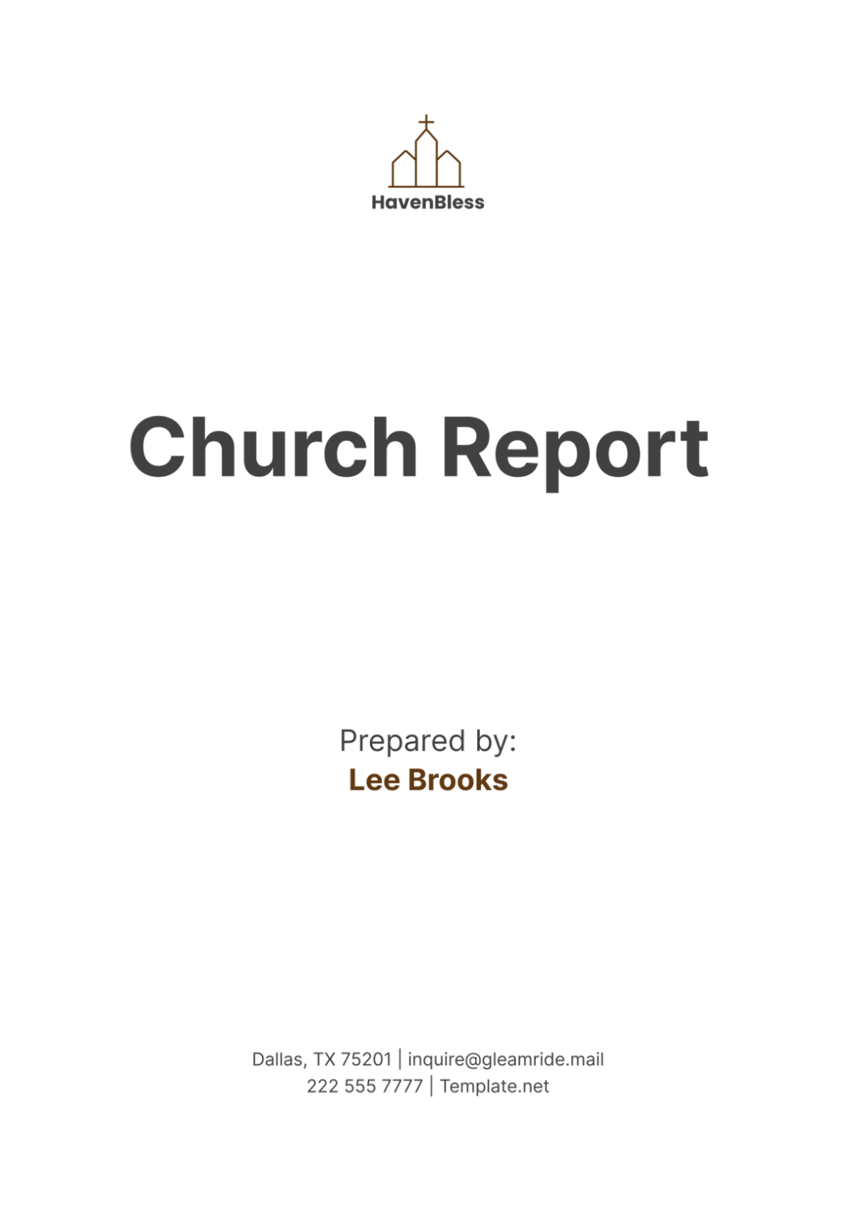 Church Report Template - Edit Online & Download