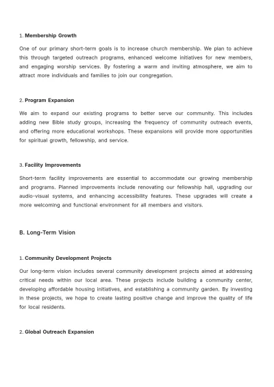 Free Church Report Template to Edit Online
