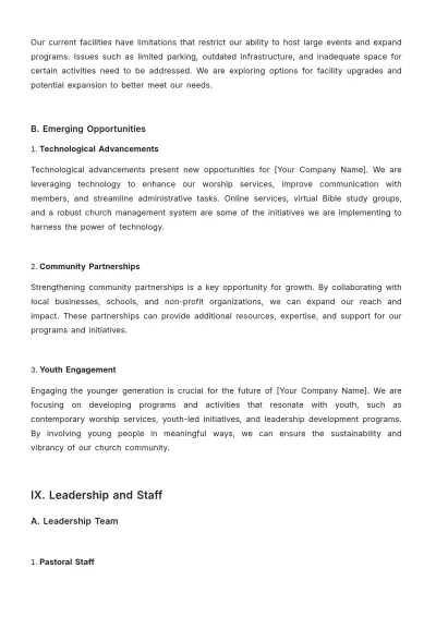 Free Church Report Template to Edit Online