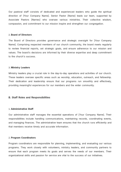 Free Church Report Template to Edit Online