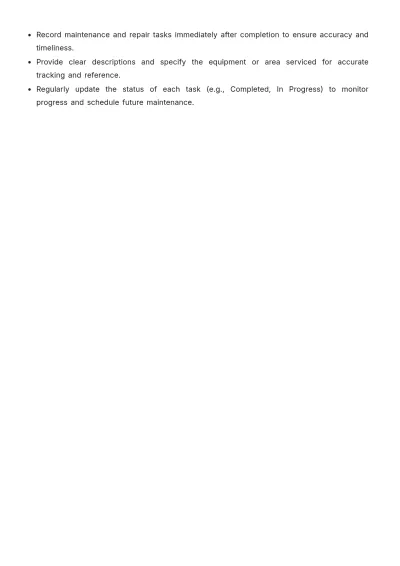 Free Construction Maintenance Log Book Template to Edit Online
