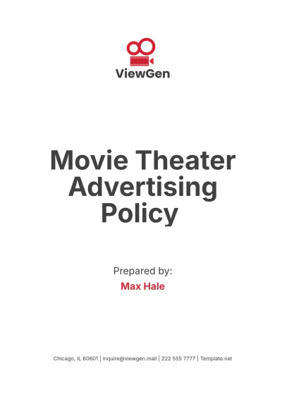Free Movie Theater Advertising Policy Template to Edit Online