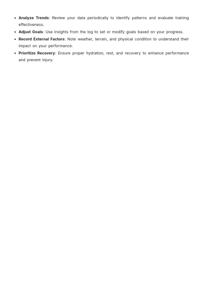 Free Running Log Book Template to Edit Online