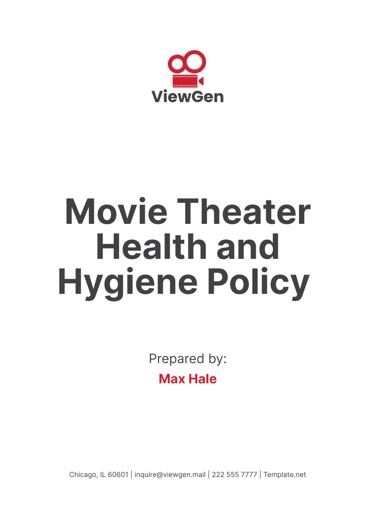 Movie Theater Health and Hygiene Policy Template - Edit Online & Download