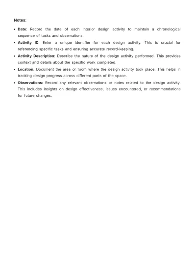 Free Interior Journal Log Book Template to Edit Online