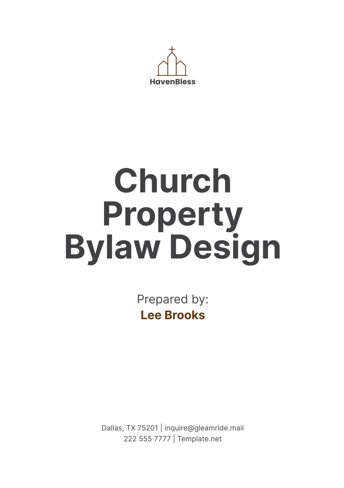 Church Property Bylaw Design Template