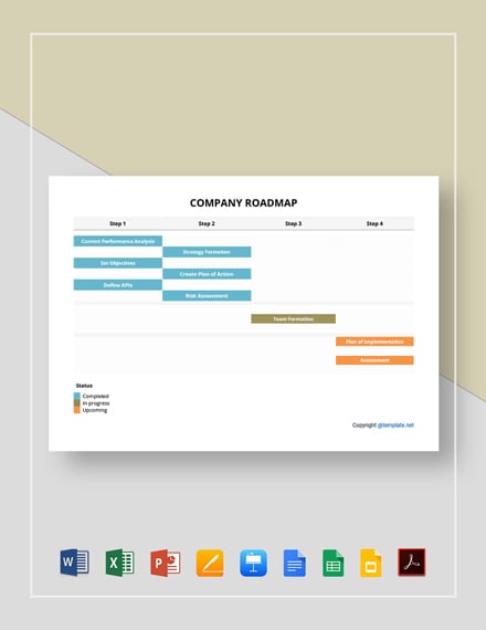 Free Editable Company Roadmap Template - Google Docs, Google Sheets, Google Slides, Apple Keynote, Excel, PowerPoint, Word, Apple Pages