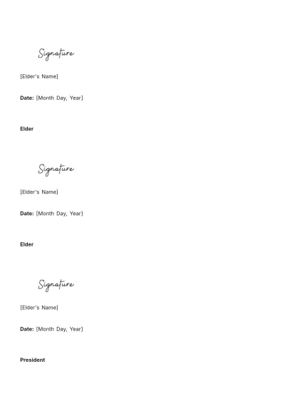Free Blank Church Constitution Bylaw Template to Edit Online