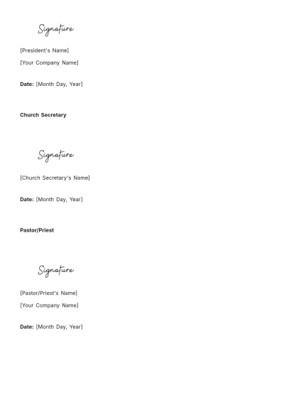 Free Blank Church Constitution Bylaw Template to Edit Online
