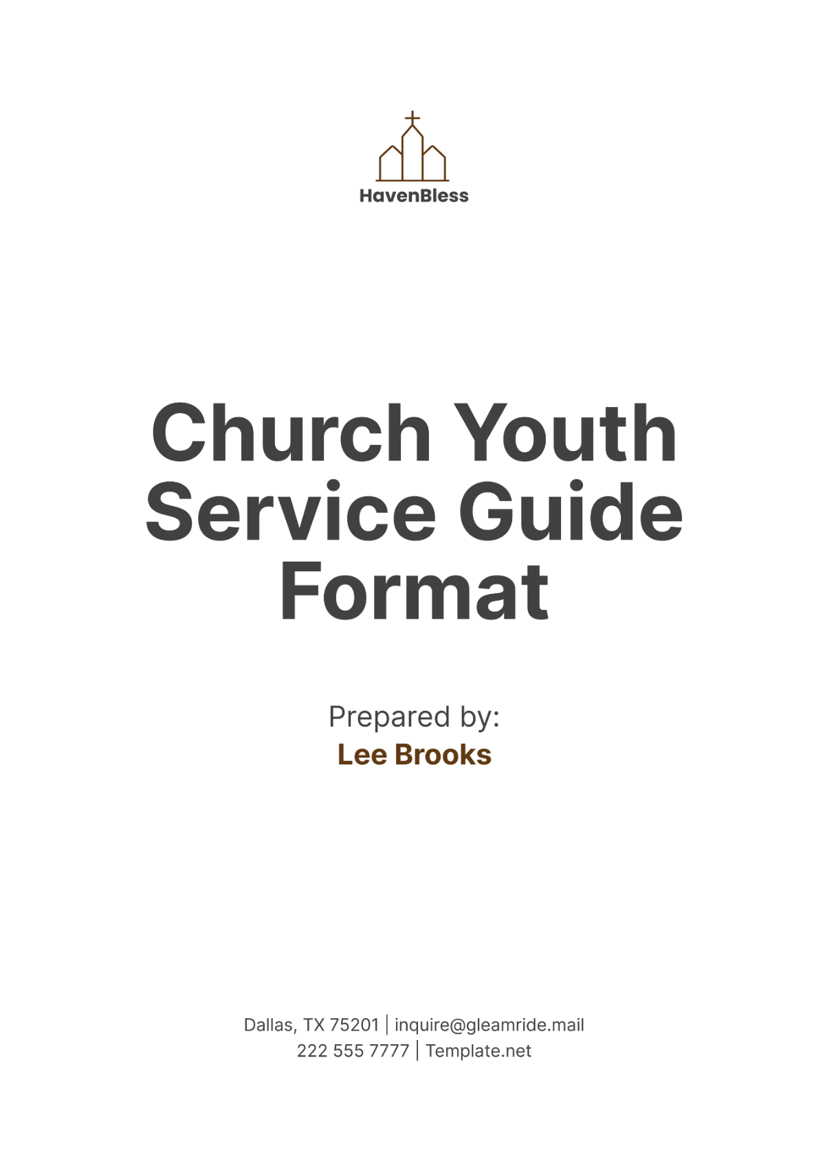 Church Youth Service Guide Format Template - Edit Online & Download