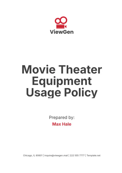 Free Movie Theater Equipment Usage Policy Template to Edit Online