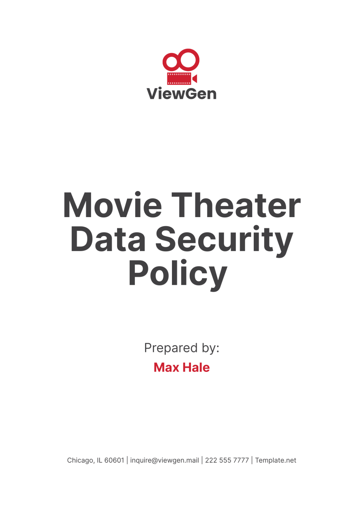 Free Movie Theater Data Security Policy Template to Edit Online