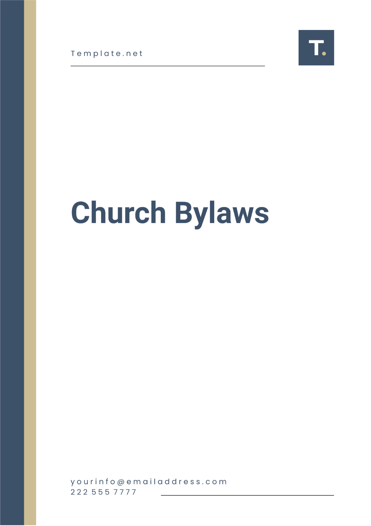 Church Bylaws Template