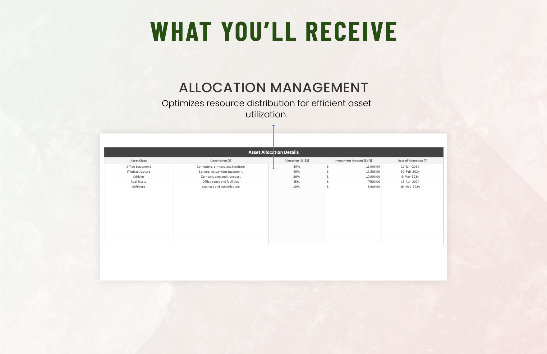 Administration Asset Management Template