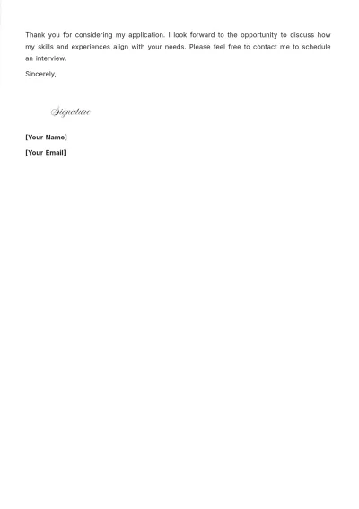 Free Electrical Engineer Cover Letter to Edit Online