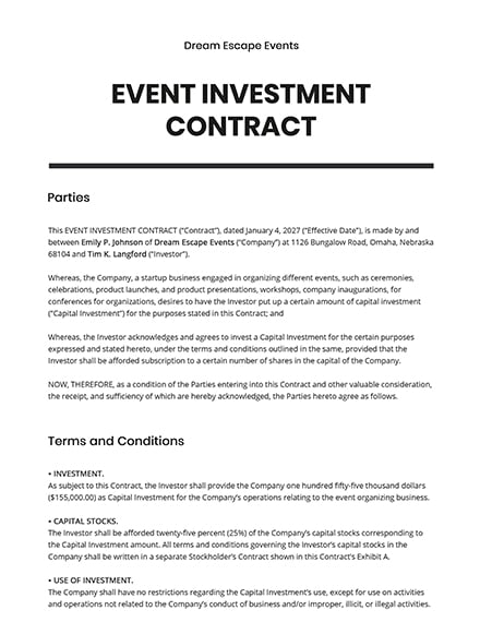 Event Contract