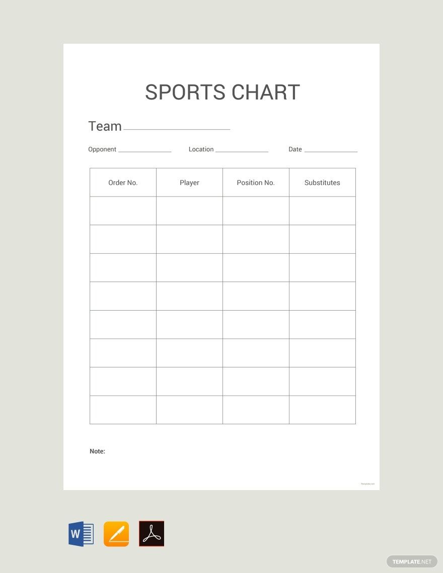 Sports Chart Template