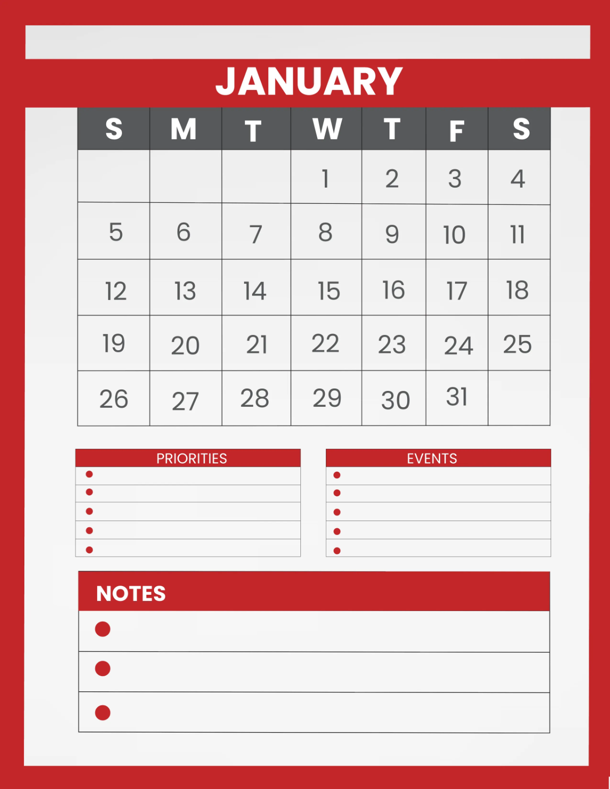 Free Cafe Monthly Planner Template to Edit Online