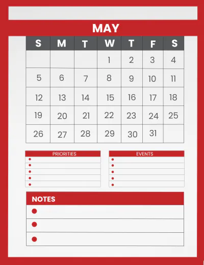 Free Cafe Monthly Planner Template to Edit Online