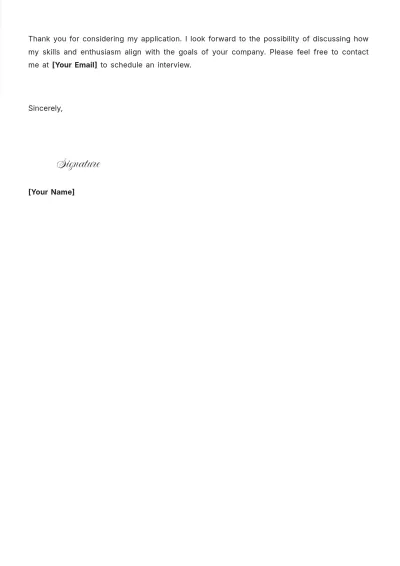 Free Retail Manager Cover Letter No Experience to Edit Online