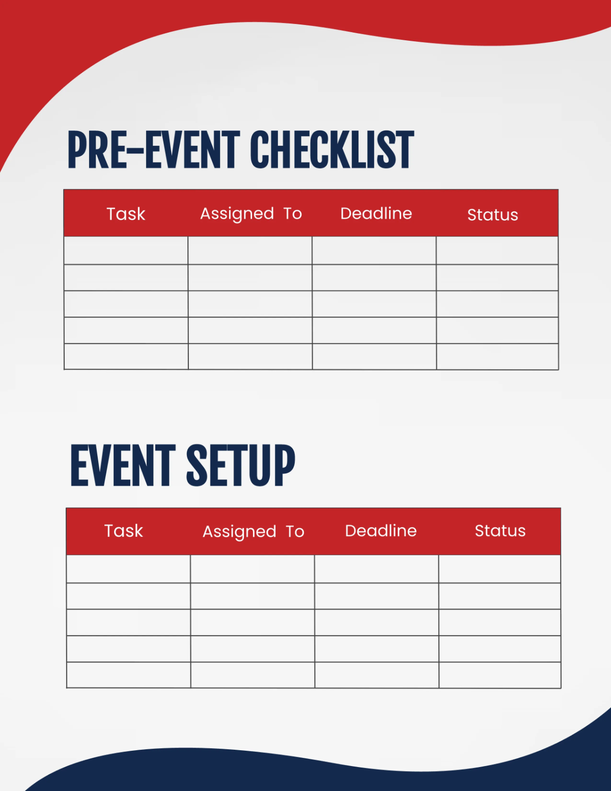 Free Cafe Event Planner Template to Edit Online