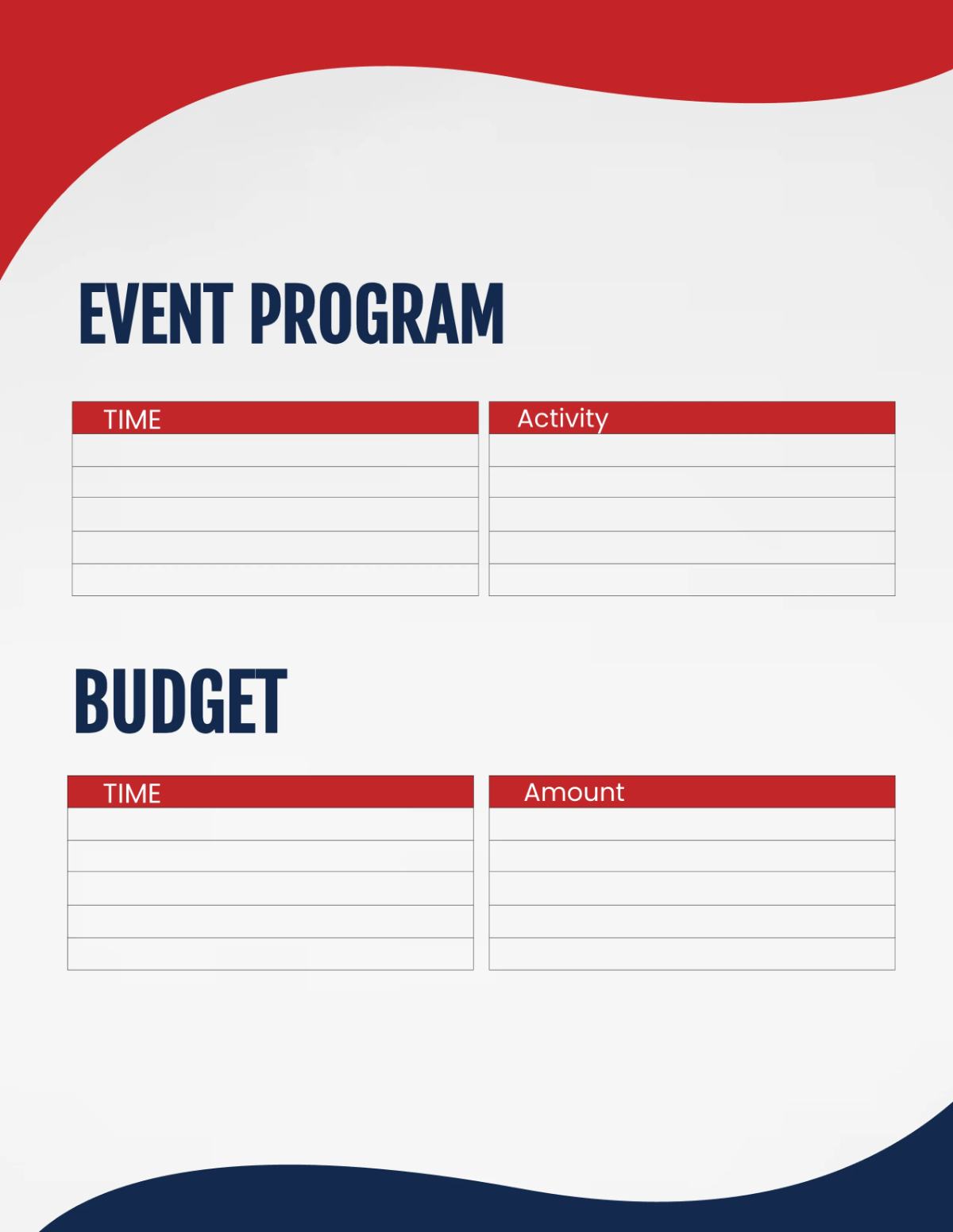 Free Cafe Event Planner Template to Edit Online