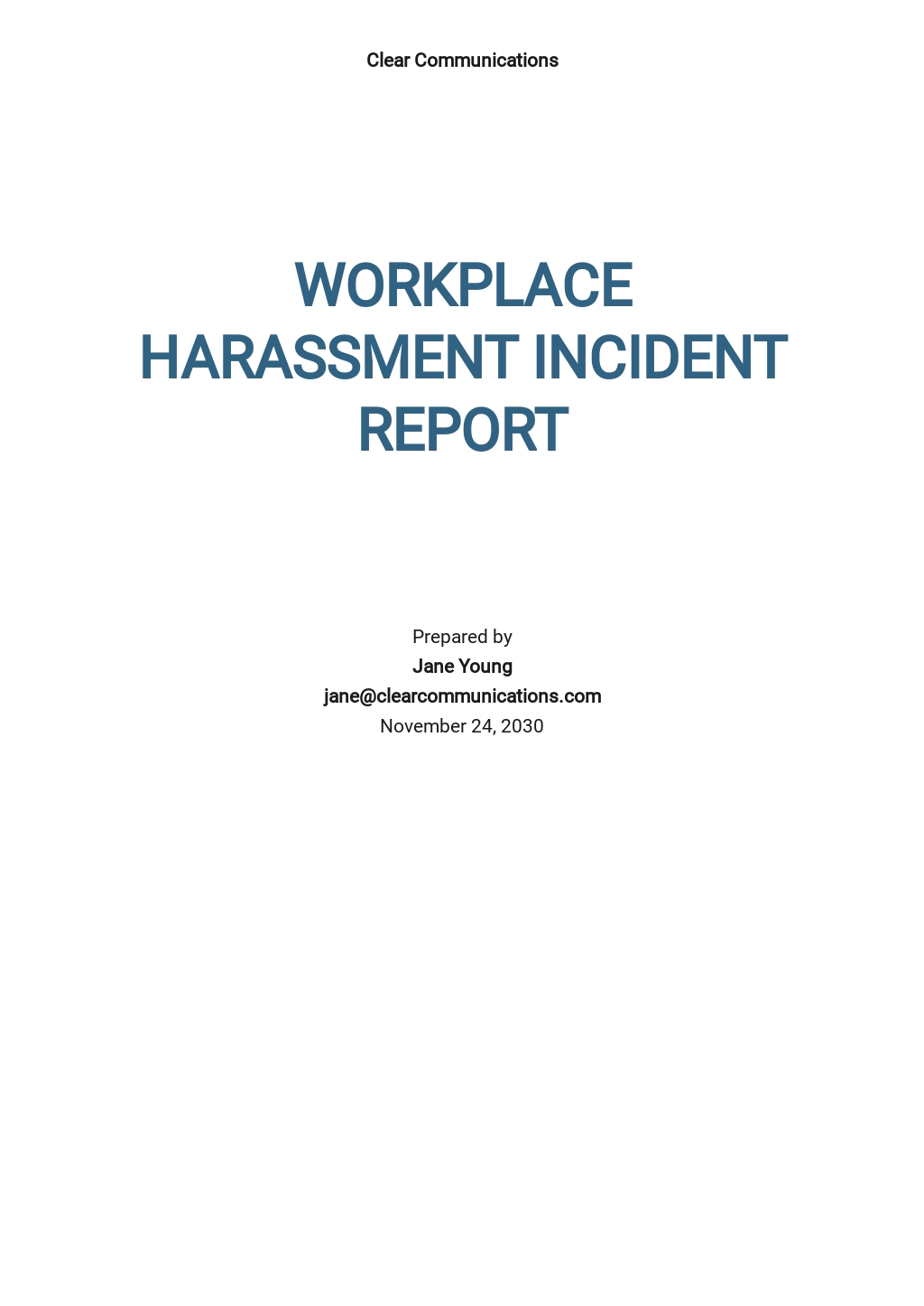 Workplace Harassment Incident Report Form Template.jpe