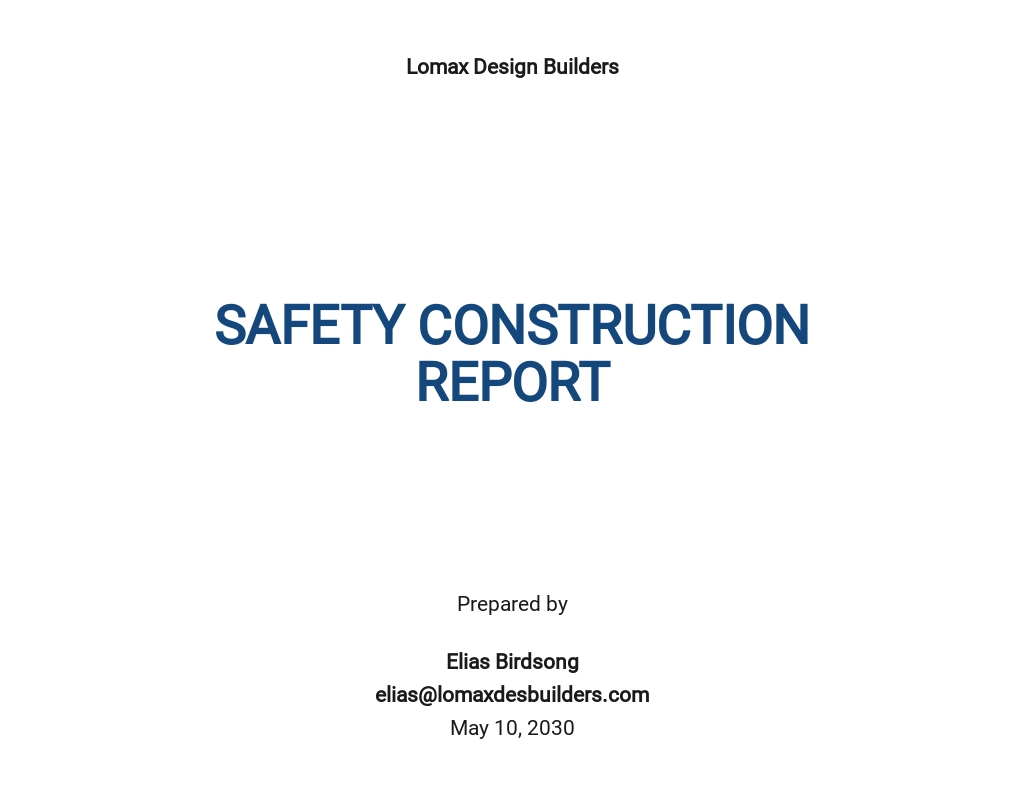 FREE Basic Construction Report Template - Word (DOC) | Apple (MAC ...