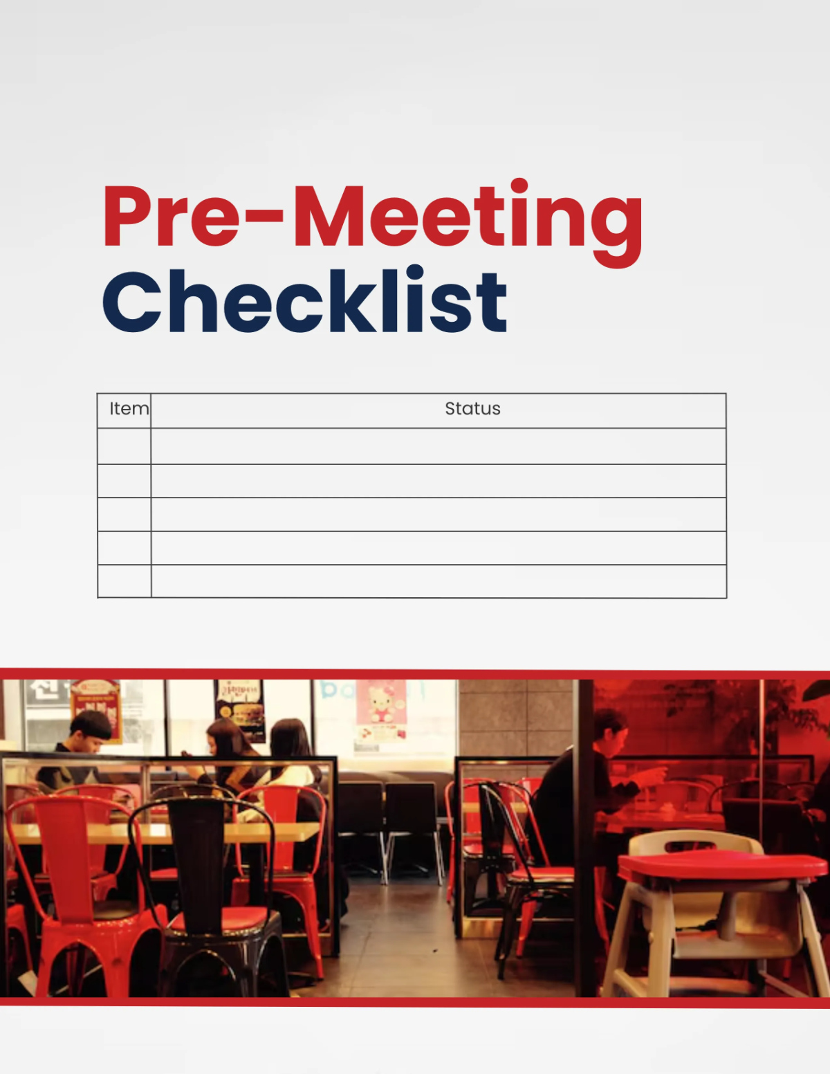 Free Cafe Meeting Planner Template to Edit Online