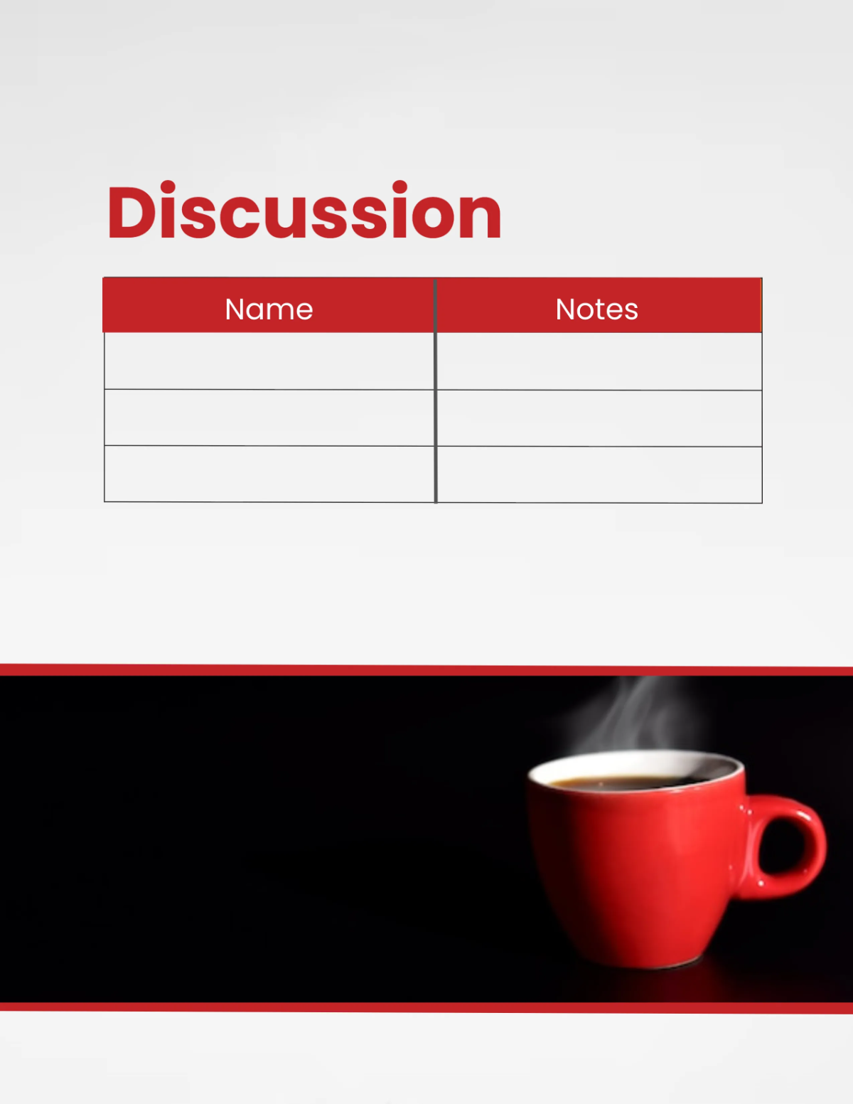 Free Cafe Meeting Planner Template to Edit Online