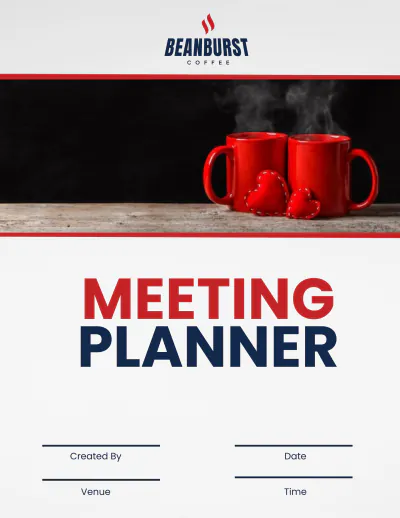 Free Cafe Meeting Planner Template to Edit Online