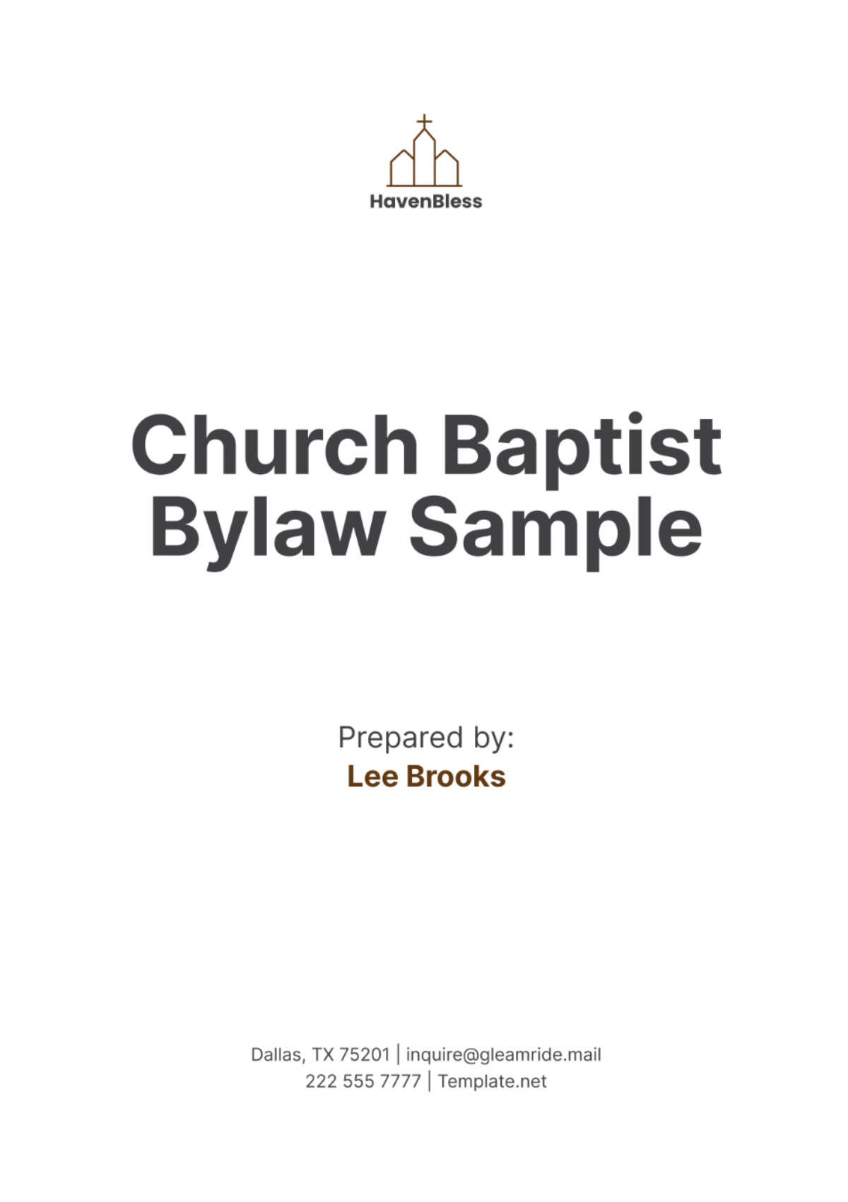 Church Baptist Bylaw Sample Template - Edit Online & Download