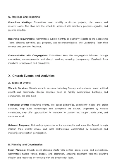 Free Church Baptist Bylaw Sample Template to Edit Online