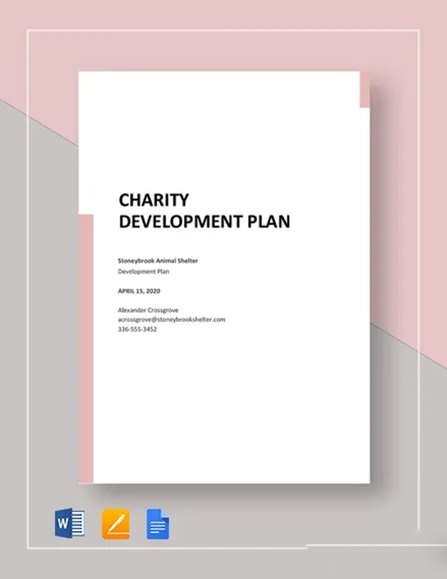  Charity Development Plan Template