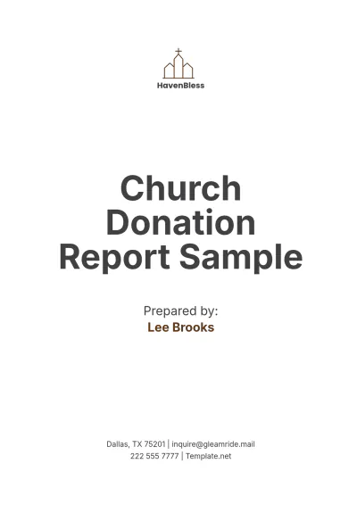 Free Church Donation Report Sample Template to Edit Online
