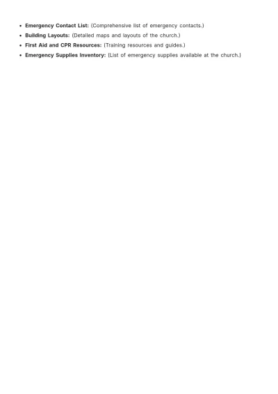 Free Church Safety and Emergency Guide Layout Template to Edit Online