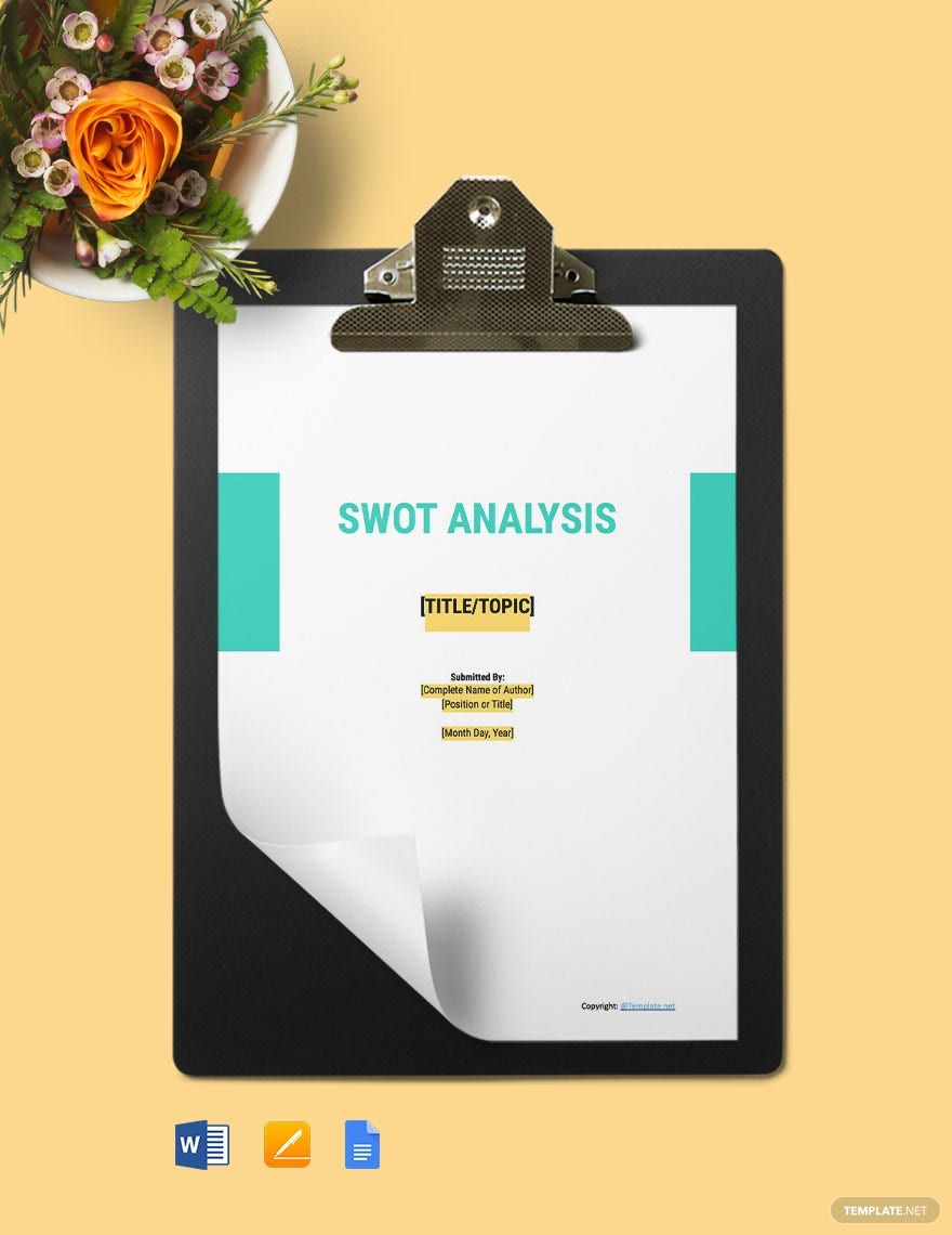 Free Simple Construction Swot Analysis Template