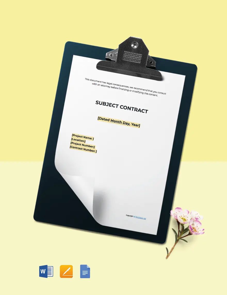 Basic Construction Contract Template