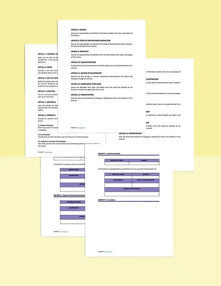 Sample Construction Contract Template