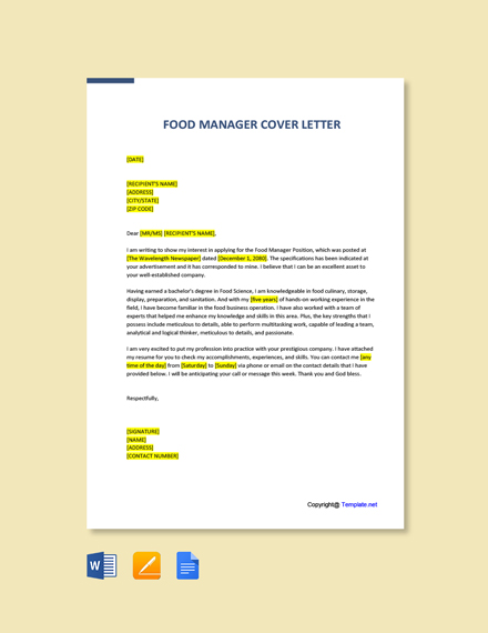 application letter to work in a fast food restaurant