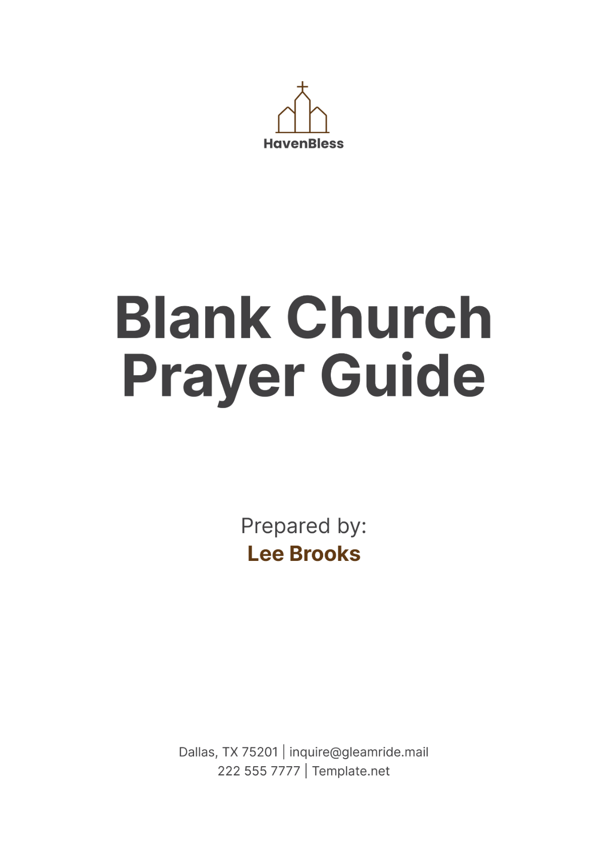 Blank Church Prayer Guide Template - Edit Online & Download