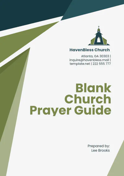 Free Blank Church Prayer Guide Template to Edit Online