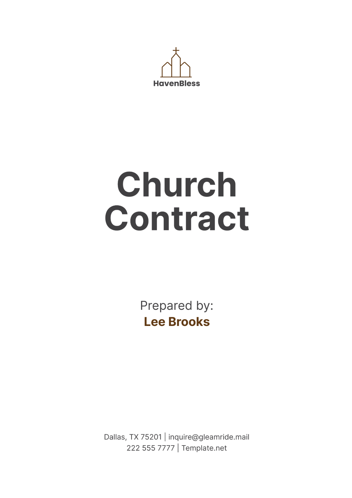 Church Contract Template