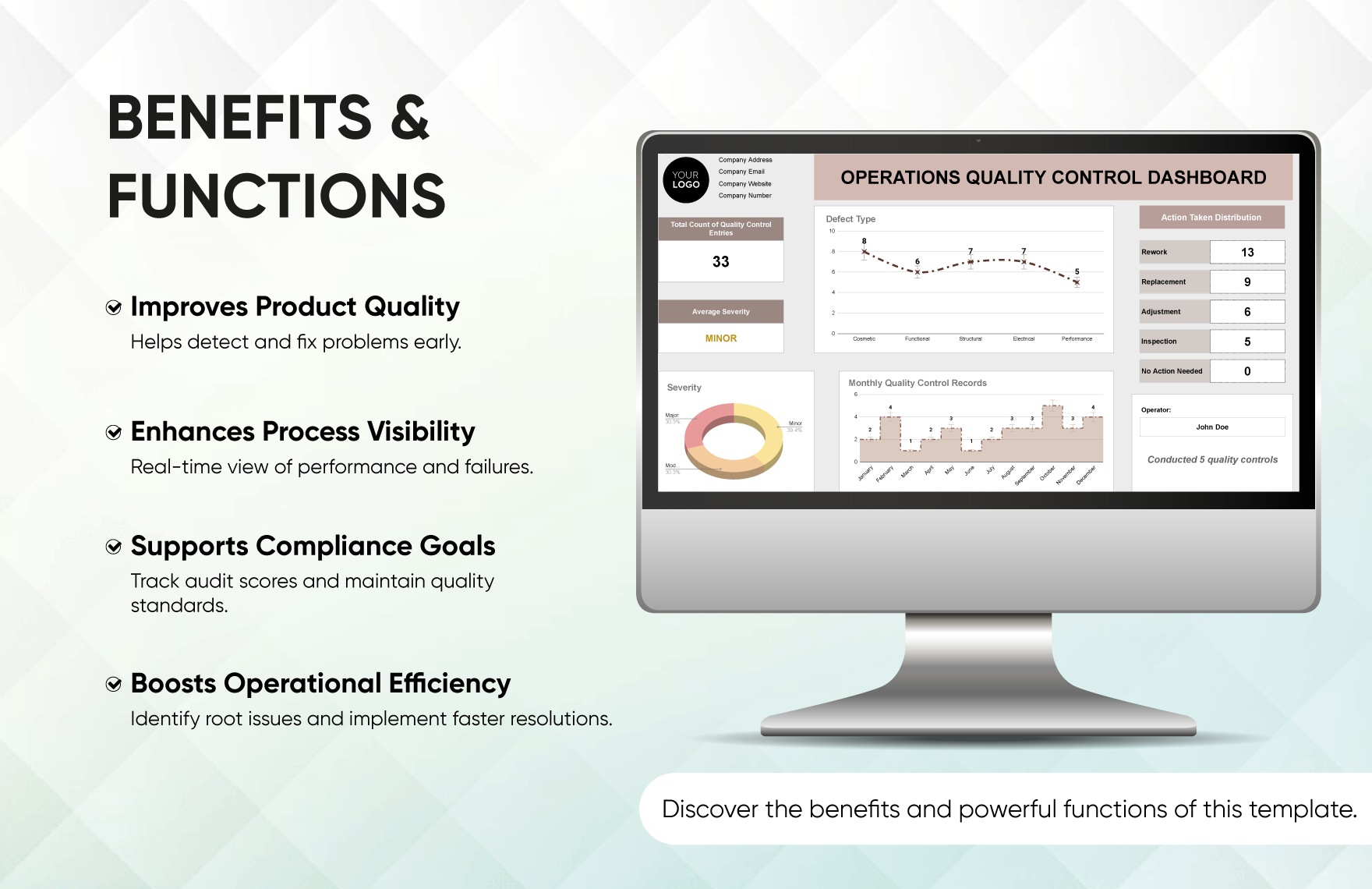 Operations Quality Control Dashboard Template