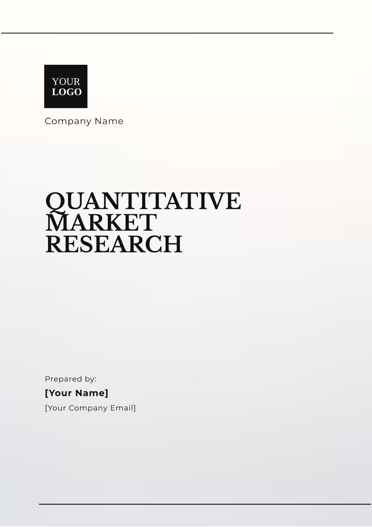 Quantitative Market Research Template - Edit Online & Download