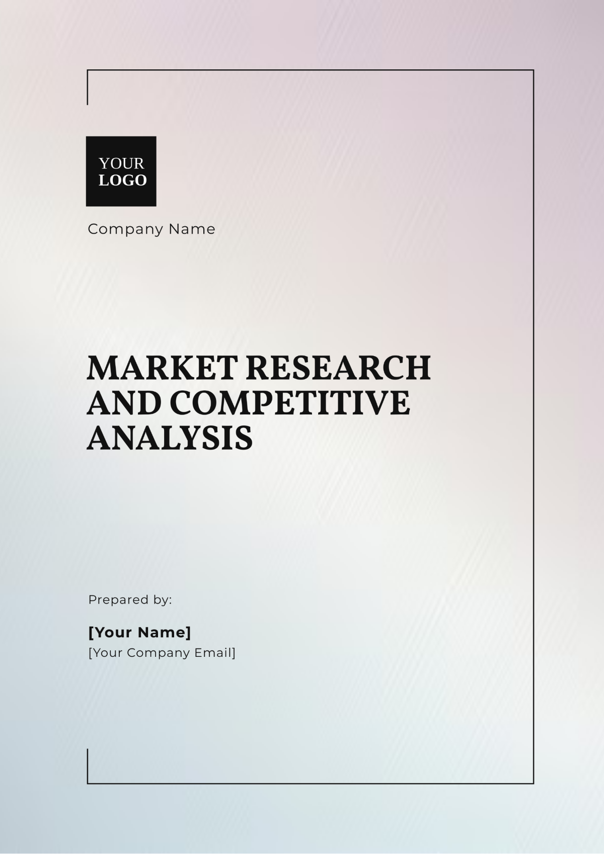 Market Research and Competitive Analysis Template