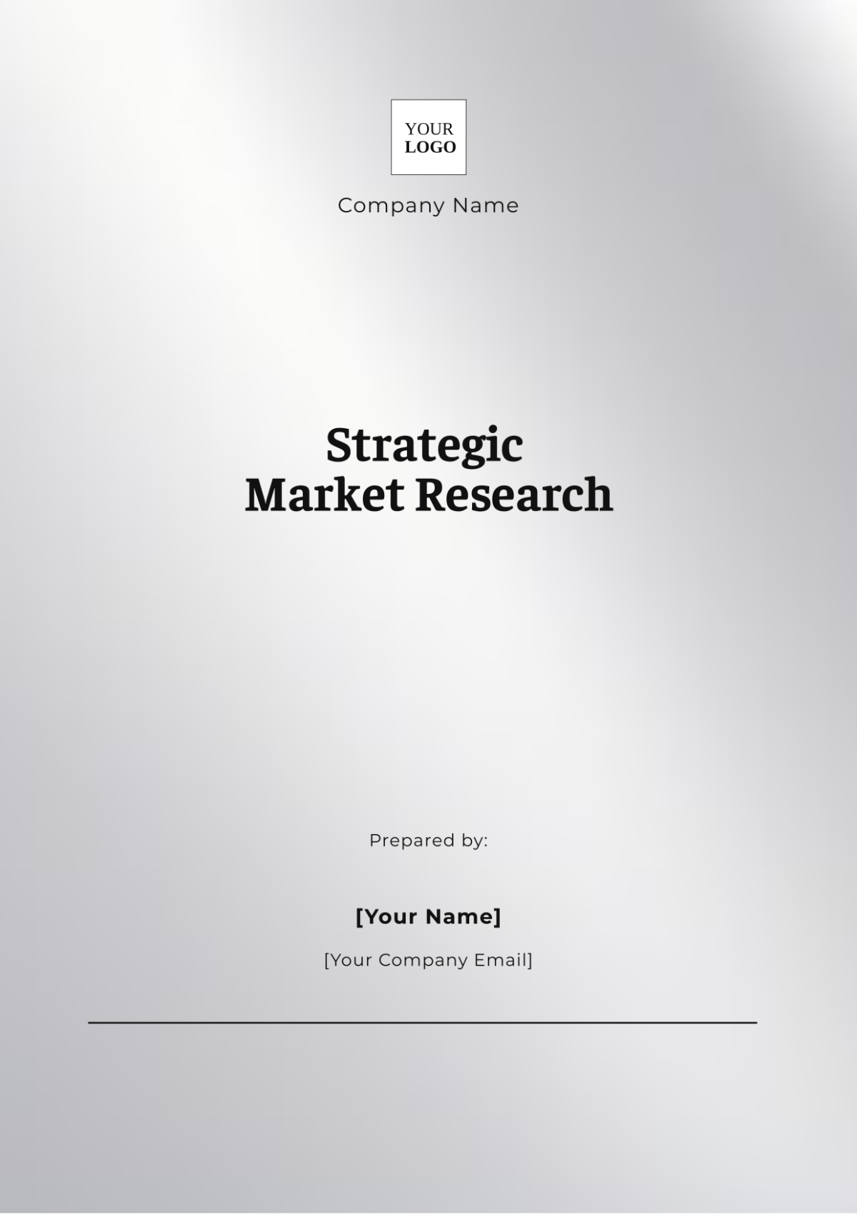 Strategic Market Research Template